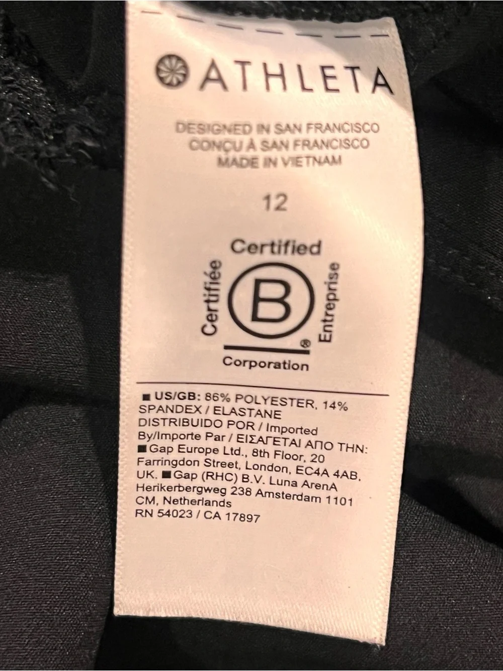 Athleta Endless High Rise Pant Black 12 Tapered Straight Leg Semi-Fitted Travel - Picture 10 of 16